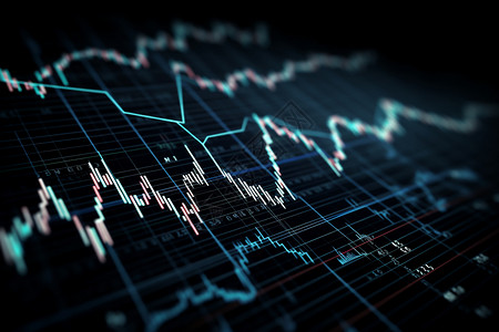 金融理财数字股市走势图背景图片