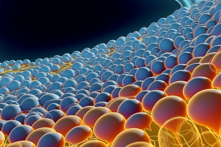 细胞膜脂质双层液体分子数字插图设计图片