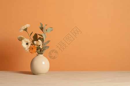 花瓶上的鲜花背景图片