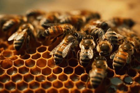 蜂场的蜂巢背景图片