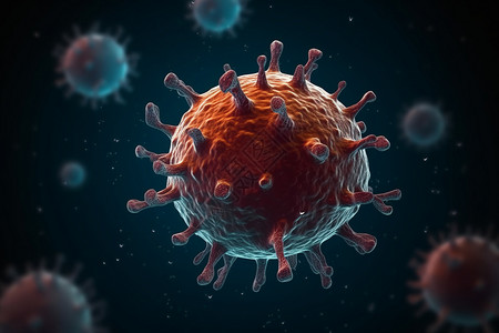 病毒分子背景图片