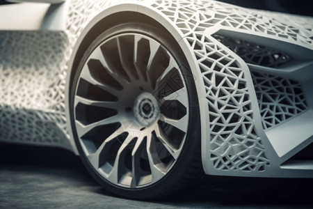 3D打印汽车零件背景图片