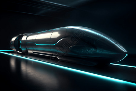 地铁车身Hyperloop Car特写视图设计图片