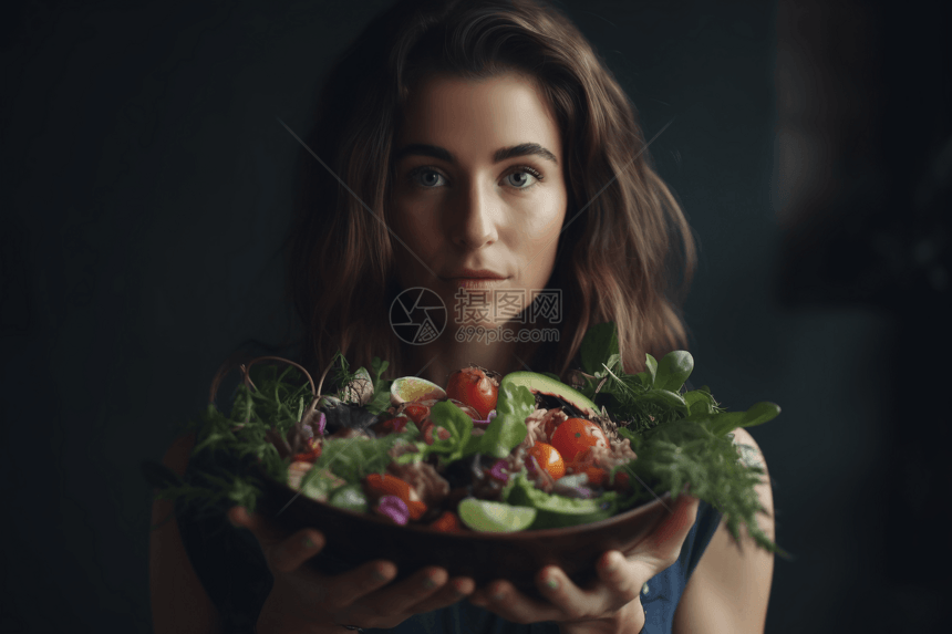 健康饮食的女人图片