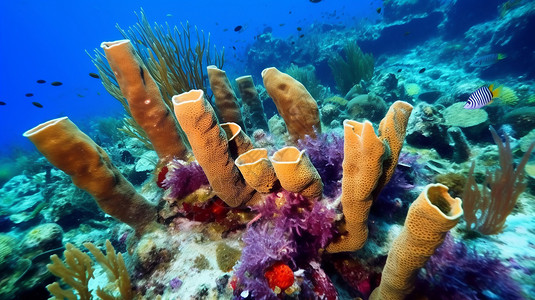 五颜六色的珊瑚礁图片