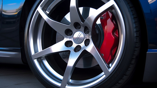铝合金汽车轮毂背景图片