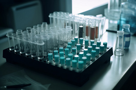 实验室桌上的实验试剂图片