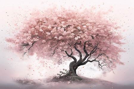 春天的樱花树精美插图图片