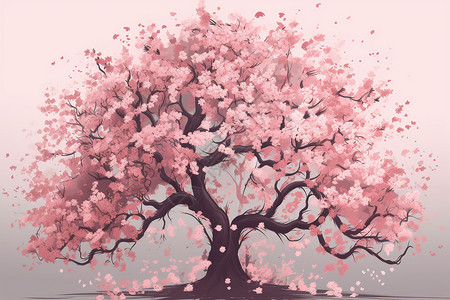 樱花树的精美插图图片