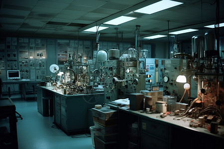 设备繁重的实验室背景图片
