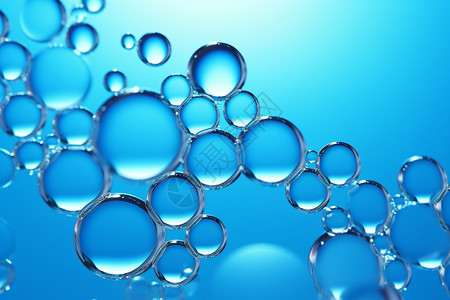 透明气泡蓝色创意图背景图片