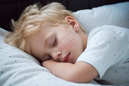 睡觉的可爱小男孩背景图片