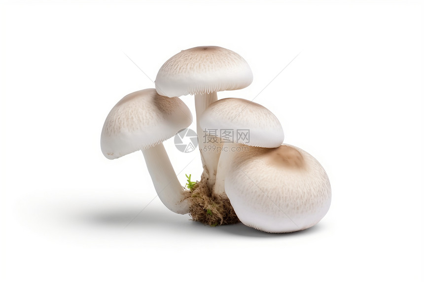 室内农场培育的白色蘑菇图片