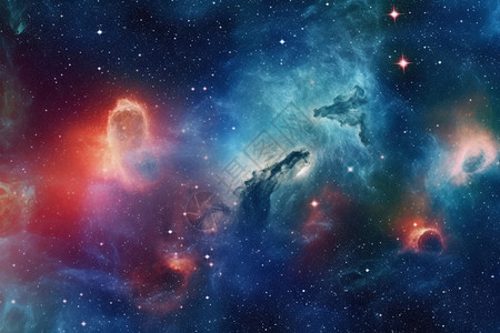 宇宙中的恒星群概念图背景图片