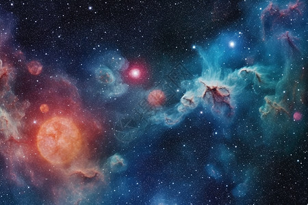 宇宙中五颜六色的星云图片