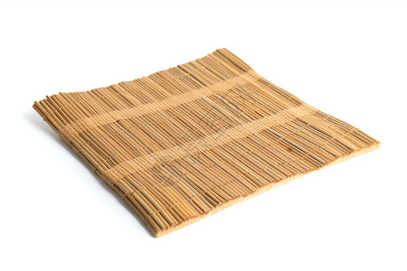 隔热垫一片竹垫背景
