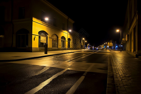 空无一人的街道夜晚的街道背景