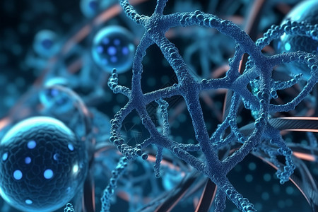 抽象生物病毒细胞dna链概念图背景图片