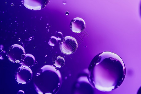 透明气泡紫色背景背景图片