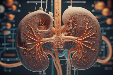 泌尿系统的3D模型图片