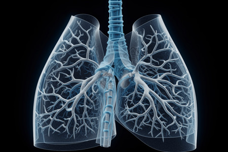 肺部的3D模型背景图片