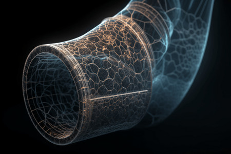 食道的3D模型背景图片