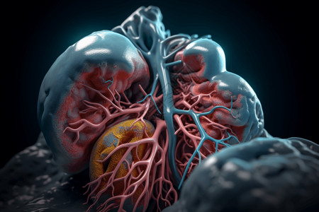 解剖临床脾脏的3D模型设计图片