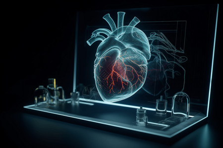 医疗的心脏3D模型图片