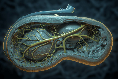 医学研究的胰腺模型图片