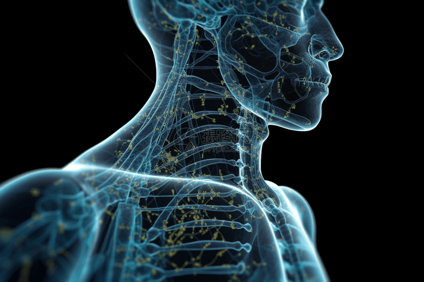 内分泌系统的3D模型图片