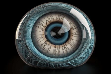 眼球3D模型背景图片