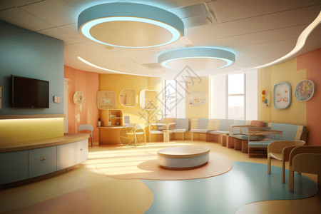 明亮多彩的儿童诊所高清图片