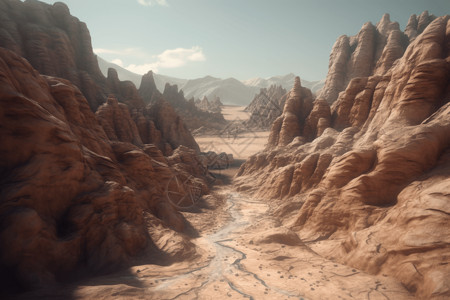 火峡谷谷广阔而干旱的峡谷设计图片