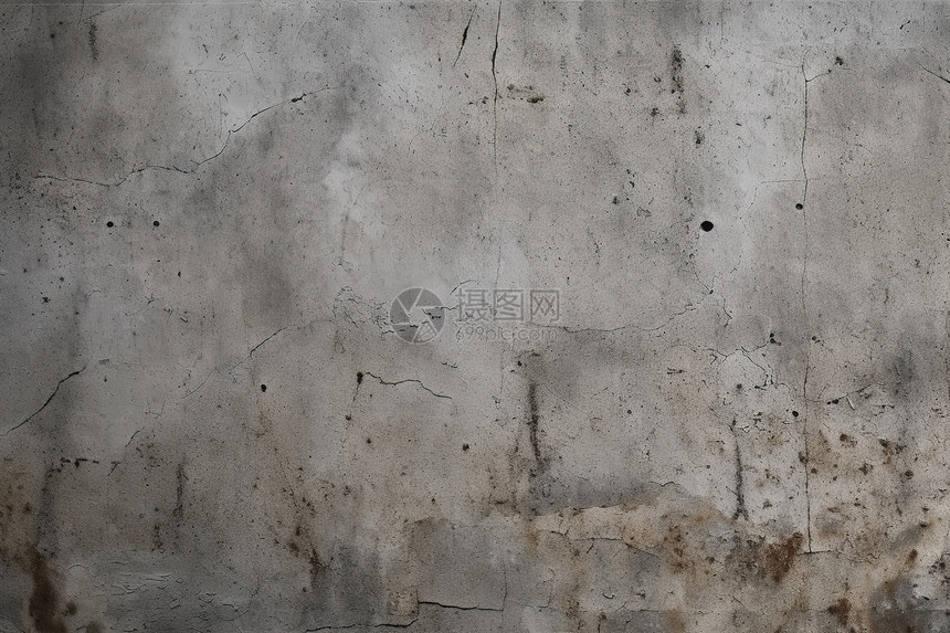 带裂纹的旧水泥墙图片