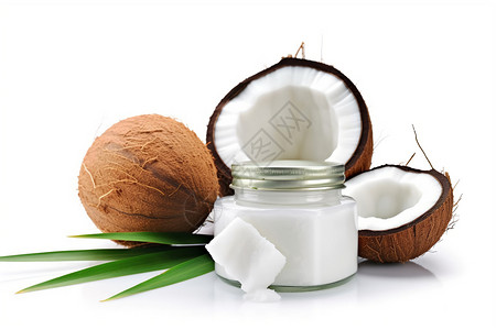 椰子制品椰子油白色高清图片
