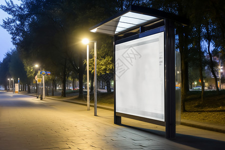 亚克力玻璃空白广告牌背景