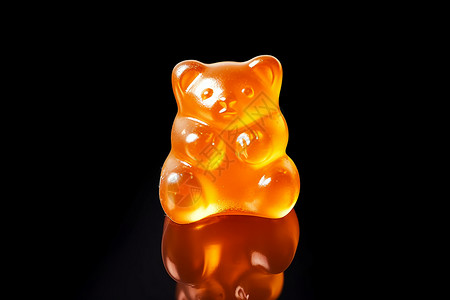 果味橙色小熊软糖背景图片