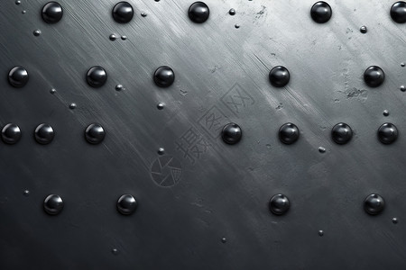 黑色金属钢清洁金属背景上的铆钉设计图片