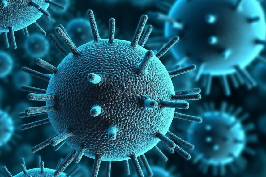 病毒细胞的3d医学背景图片