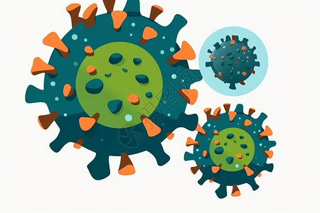 细菌病毒插画背景图片