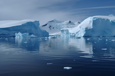 南极的冰山自然冰盖高清图片