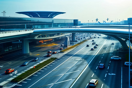 机场交通路段高清图片