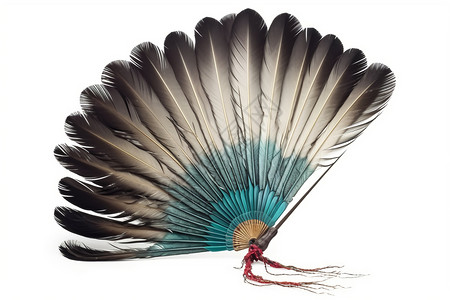 传统文化的羽毛扇背景图片