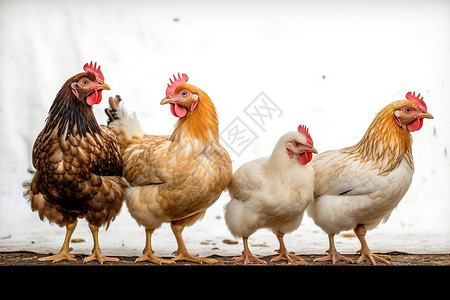 农村养鸡场繁殖母鸡图片