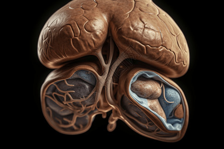 垂体的3D模型背景图片