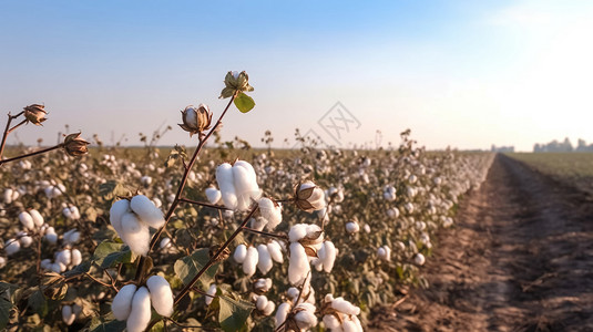棉田种植业背景图片
