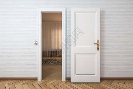 门框素材卧室安装半开放式门设计图片
