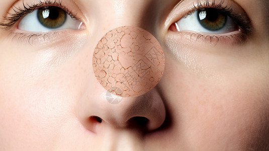 微型科微型圆圈显示面部皮肤干燥背景