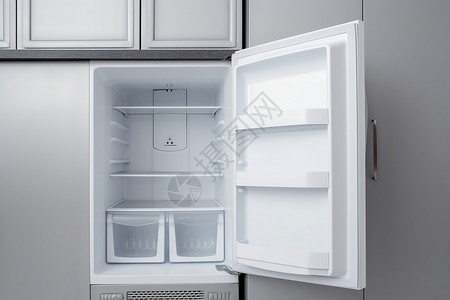 空冰箱打开的冰箱门背景