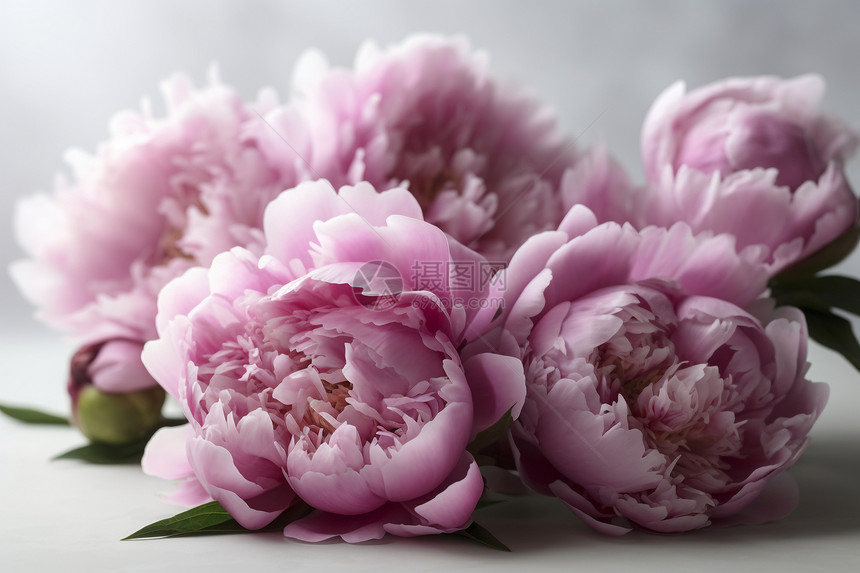 春天盛开的粉红牡雀花图片